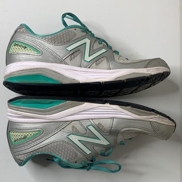 New Balance 1540 V2 W1540SG2 Silver Gray Teal Athletic Shoes Women’s 8 Roll Bar - Picture 6 of 8